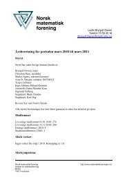 Ãrsberetning - Norsk matematisk forening