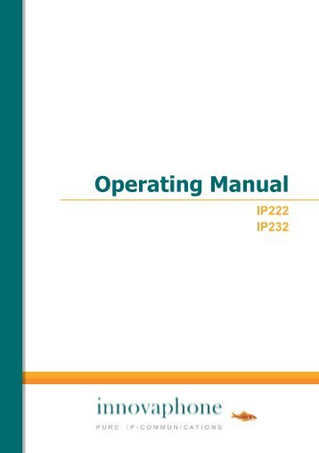 Operating Manual IP222 IP232 - Innovaphone