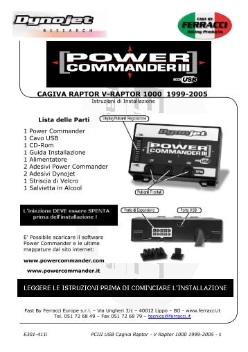 CAGIVA RAPTOR V-RAPTOR 1000 1999-2005 - Power Commander