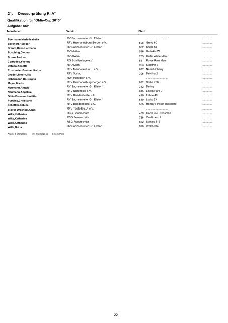 Programmheft - Reiterverein Alvern