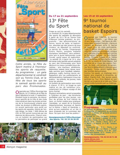 Le magazine de la Ville d'Alençon - Numéro 64 - Septembre