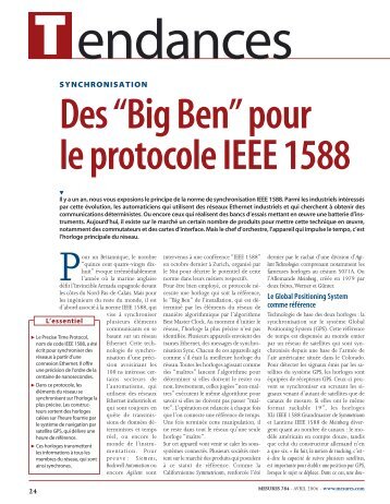 Des âBig Benâ pour le protocole IEEE 1588 - Mesures