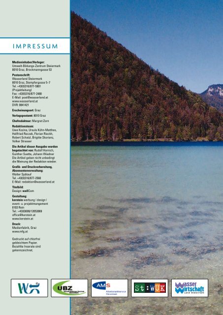 Die Wasserzeitschrift der Steiermark 1/2008 - Wasserland Steiermark