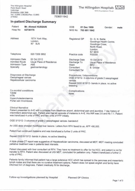 184 dISCHARGE NOTE pdf Surgery In India