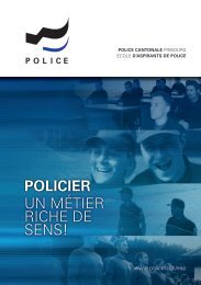 POLICIER UN MÃTIER RICHE DE SENS! - Police cantonale Fribourg