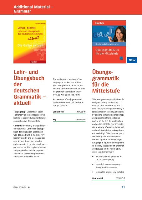 Novelties 2009/2010 German Language Teaching - Hueber