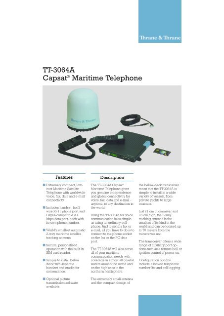TT-3064A Capsat® Maritime Telephone
