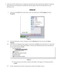 EDV3150 Communication Port Verification - Electronic Displays, Inc.