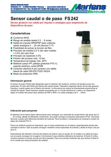 FS242-03- Prospekt - Martens Elektronik GmbH