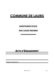 acte d'engagement - Lauris