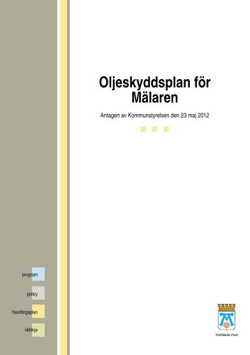 Oljeskyddsplan fÃ¶r MÃ¤laren - VÃ¤sterÃ¥s stad