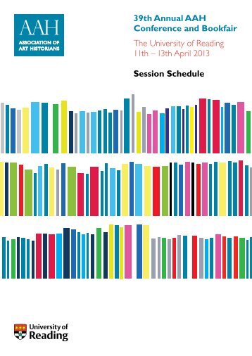 13th April 2013 Session Schedule - Association of Art Historians