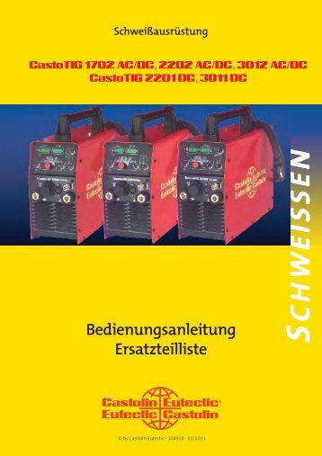 CastoTIG 3012 Bedienungsanleitung - Castolin Eutectic