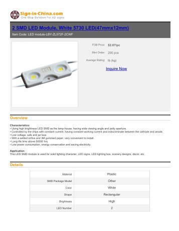 sign-in-china-2 SMD LED Module, White 5730 LED(47mmx12mm)