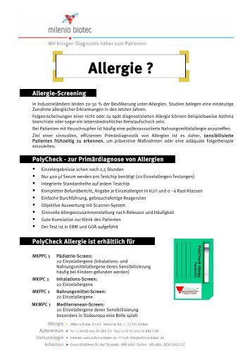 Allergie ? - Milenia Biotec GmbH