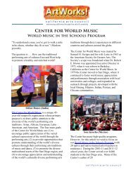 Center for World Music - California Arts Council