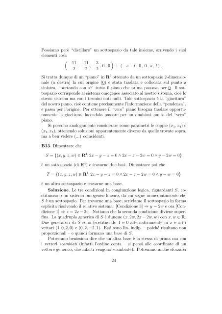 ESERCIZI DI AVVIAMENTO - Sezione di Matematica