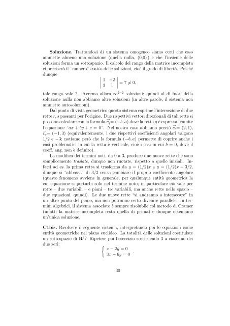 ESERCIZI DI AVVIAMENTO - Sezione di Matematica