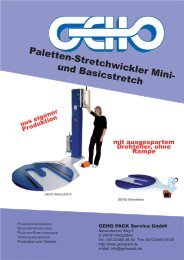 Paletten-Stretchwickler Mini- und Basicstretch - GEHO PACK ...