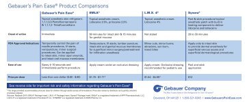 PE Product Comparison Chart.pdf - Gebauer Company