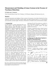 Measurement and Modeling of Linear Systems in the Presence of ...