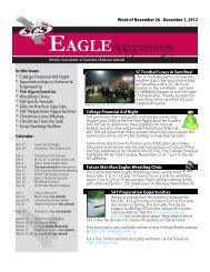 Eagle Happenings Newsletter 10/01/12 - Santiam Christian School
