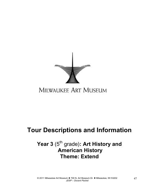 Junior Docent School Program - Milwaukee Art Museum