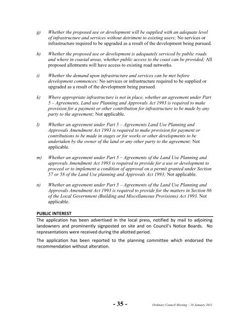 Agenda 18 January 2011 - King Island Council