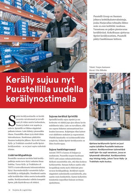 Kuljetus & Logistiikka 5 / 2014