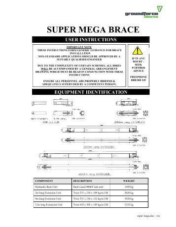 super mega brace user instructions - Groundforce