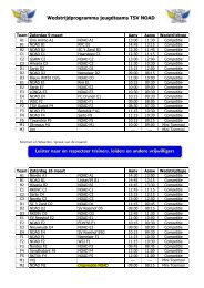 Wedstrijdprogramma jeugdteams TSV NOAD