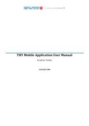 THY Mobile Application User Manual - Turkish Airlines