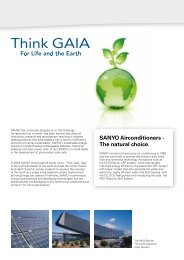 SANYO Airconditioners - The natural choice. - PET-PROM