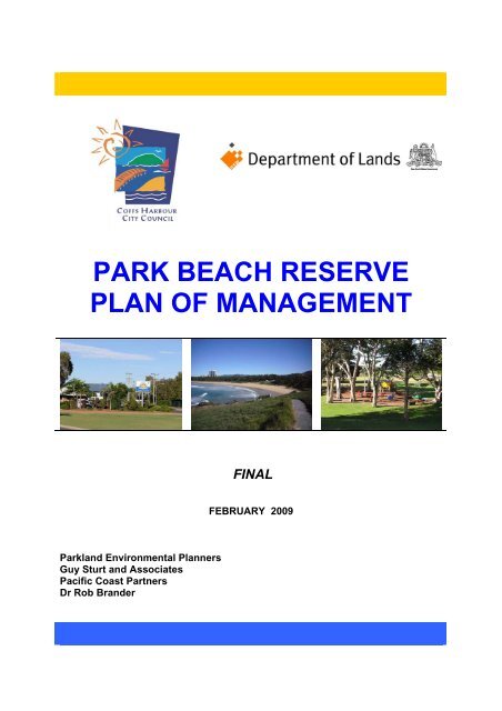 Park Beach Reserve Plan of Management 2009 - Coffs Harbour City ...