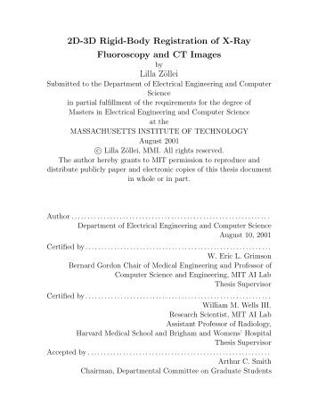 2D-3D Rigid-Body Registration of X-Ray Fluoroscopy and CT ...
