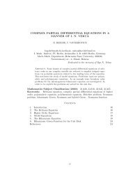complex partial differential equations in a manner of in vekua