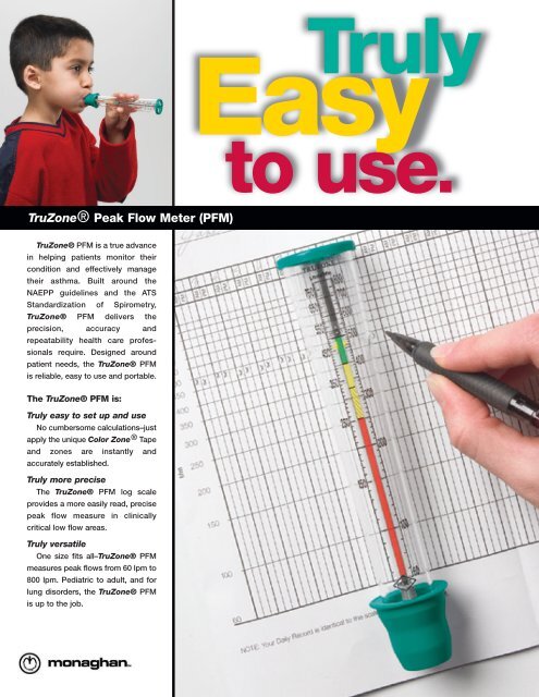 Truzone Peak Flow Meter Chart