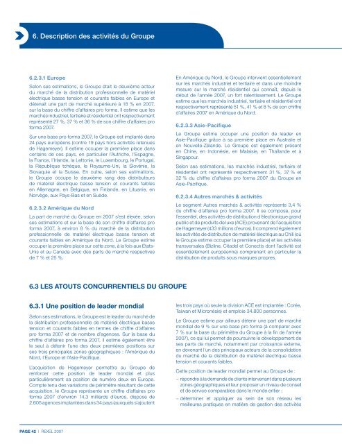 Document de rÃ©fÃ©rence 2007 - Rexel