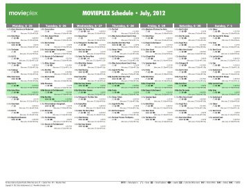 MOVIEPLEX Schedule - July, 2012 - Starz