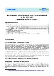 1 Prüfung von Domainnamen in der DFN-PKI