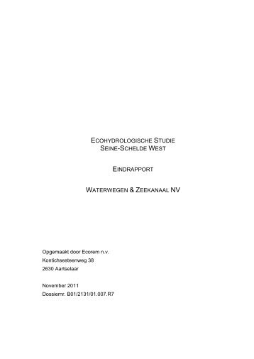 Ecohydrologische studie Seine-Schelde West - Waterwegen en ...