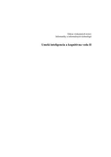 UmelÃ¡ inteligencia a kognitÃ­vna veda II - FIIT STU - SlovenskÃ¡ ...