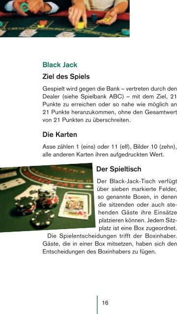 So wird gespielt - Spielbank Bad Dürkheim