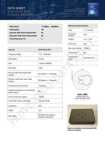 data sheet dcw ds 50 50 n rugged antenna - Aspen Electronics