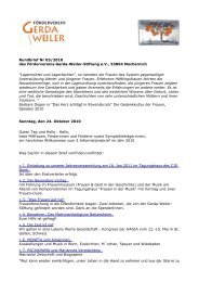 Rundbrief Oktober 2010 - Gerda-Weiler-Stiftung