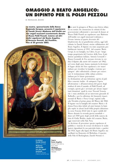 Omaggio a Beato Angelico: un dipinto per il Poldi Pezzoli - UBI Banca
