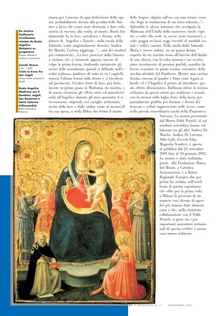 Omaggio a Beato Angelico: un dipinto per il Poldi Pezzoli - UBI Banca