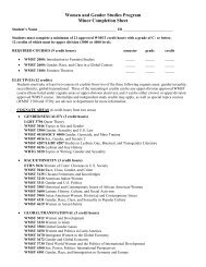 WGST Minor Completion Worksheet & Requirements - Women and ...