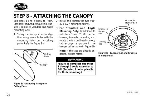 Installation and Operation Manual For Hunter Ceiling ... - Hunter Fan