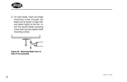 Installation and Operation Manual For Hunter Ceiling ... - Hunter Fan